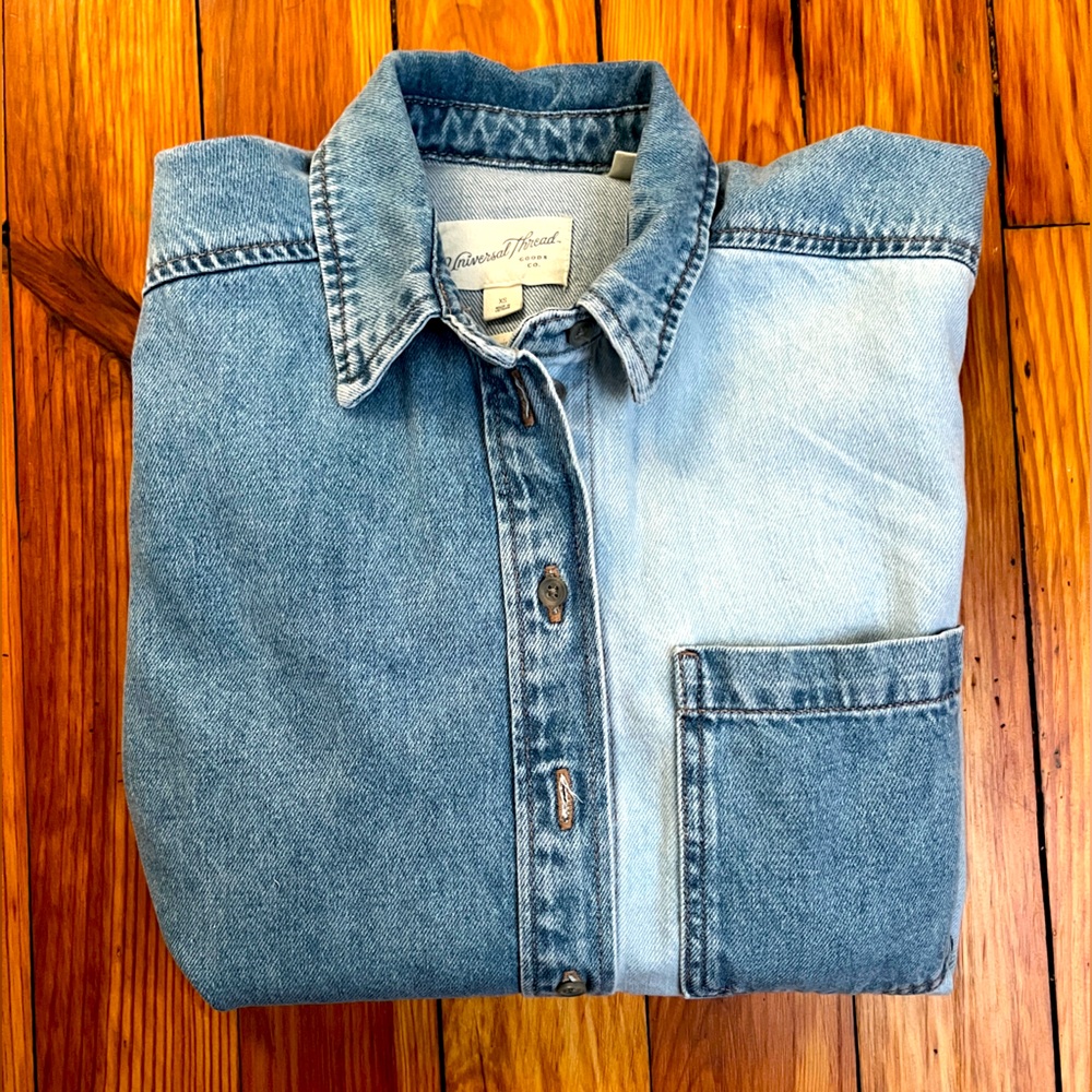 Oversized denim shaket